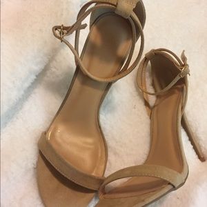 Nude strappy heels